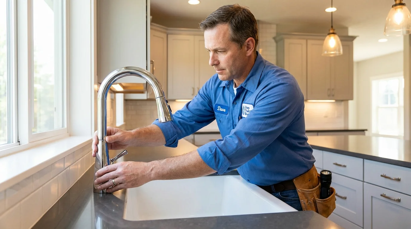 Kitchen faucet installation by Johns Plumbing LLC in Augusta